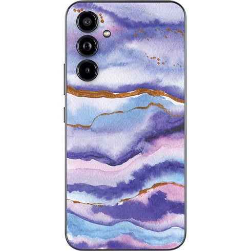Blue Violet Watercolor Geode Galaxy A54 5G Skin